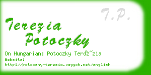 terezia potoczky business card